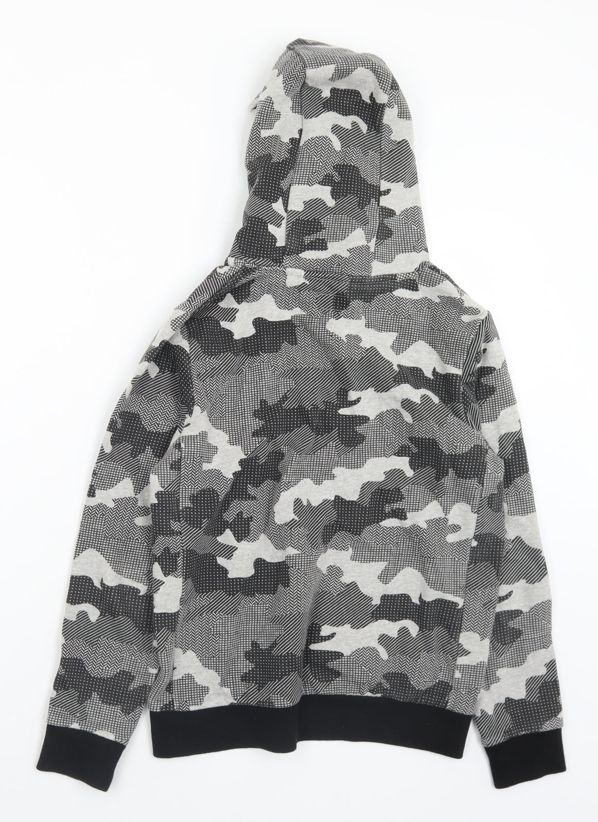 NEXT Boys Grey Camouflage Cotton Pullover Hoodie Size 11 Years