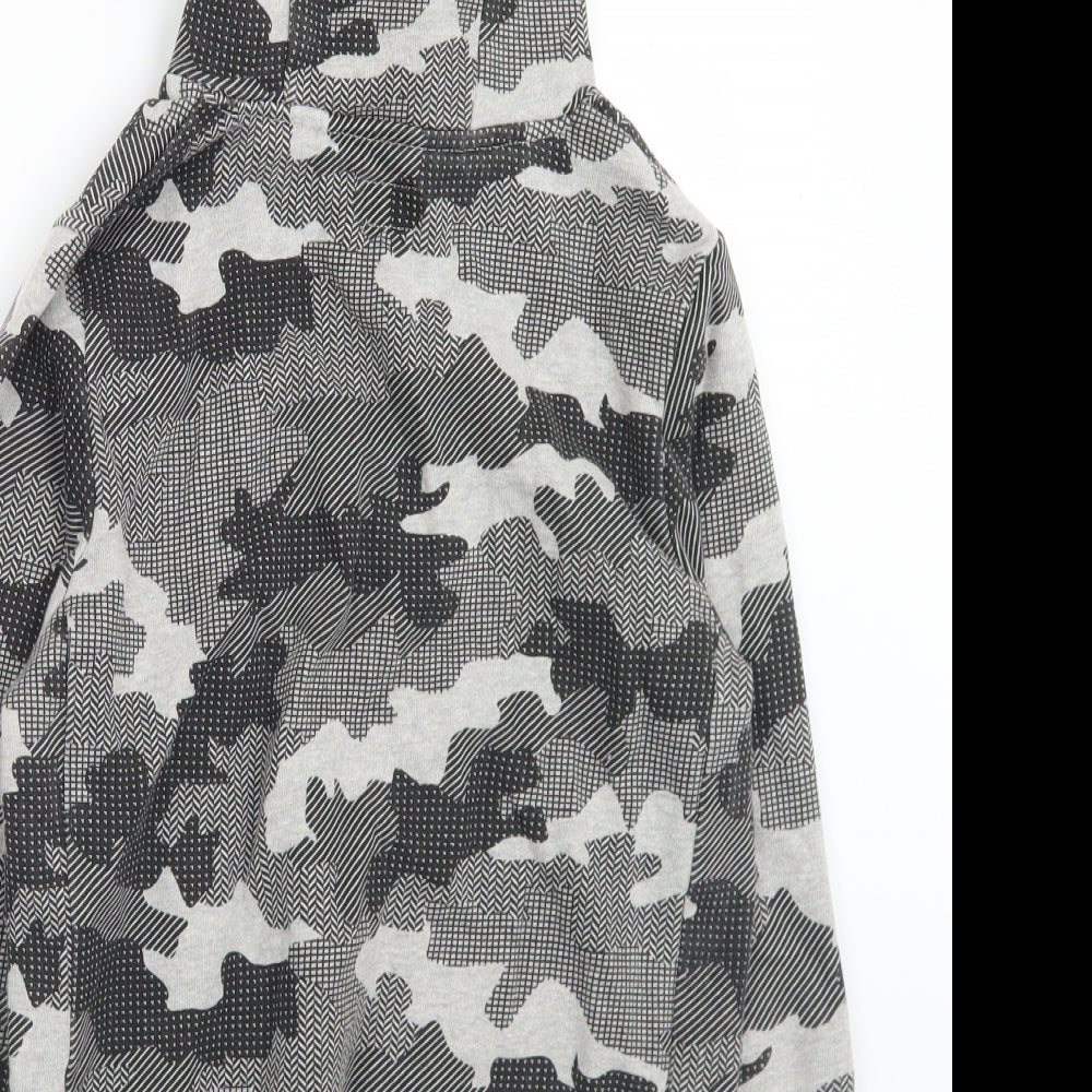 NEXT Boys Grey Camouflage Cotton Pullover Hoodie Size 11 Years