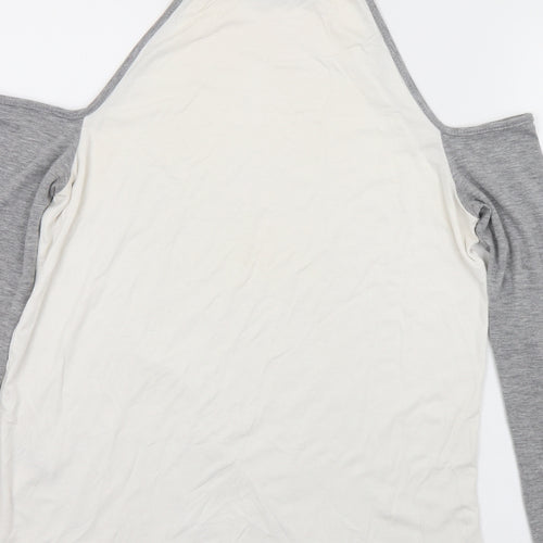 Missguided Womens White  Viscose Basic T-Shirt Size 10 Halter