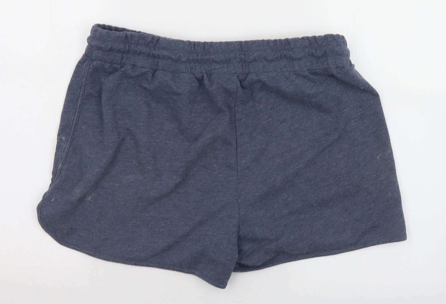 Dunnes Stores Womens Blue  Polyester Sweat Shorts Size L L3 in Regular Drawstring