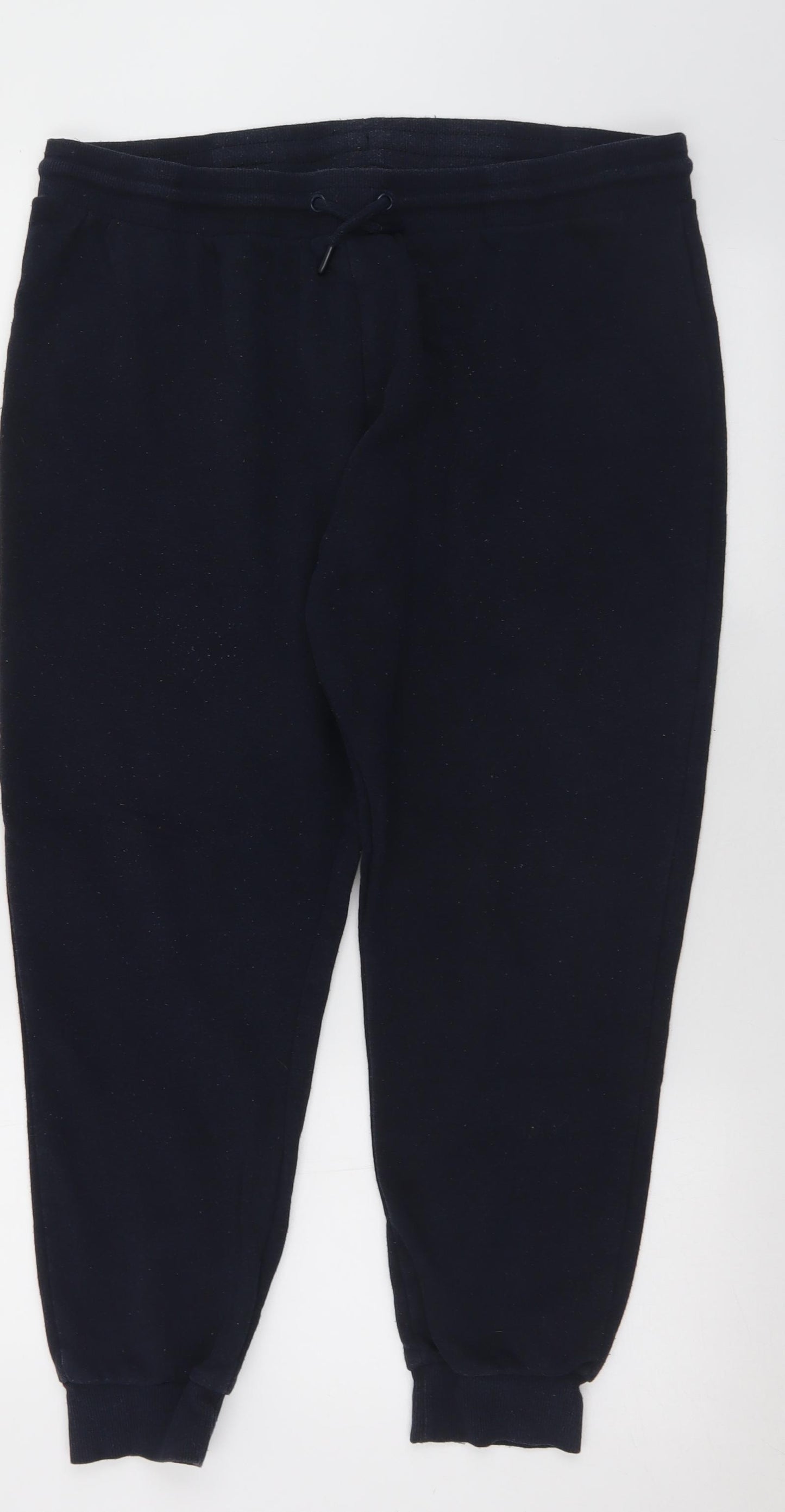 Primark Womens Black  Polyester Jogger Trousers Size 18 L26 in Regular Drawstring - 18/20