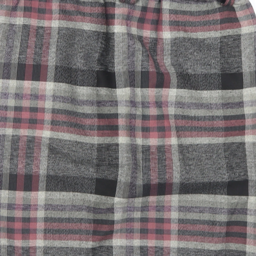 Dunnes Stores Womens Multicoloured Plaid Polyester Straight & Pencil Skirt Size 10