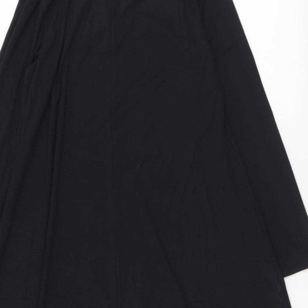 Primark Womens Black  Cotton Jumper Dress  Size 18  Collared Button
