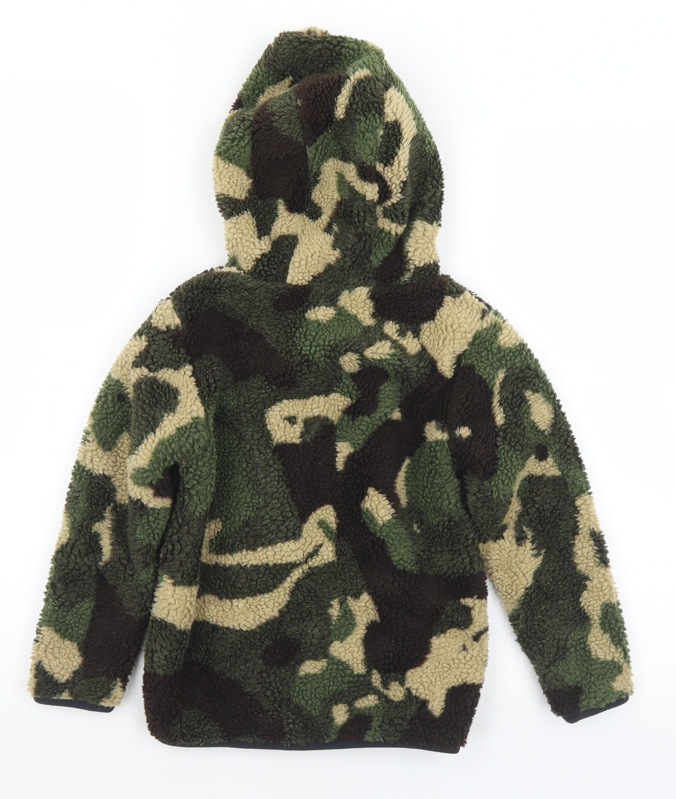 NEXT Boys Green Collared Camouflage Polyester Full Zip Jumper Size 6 Years  Zip