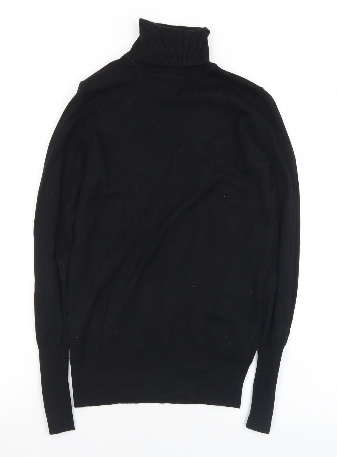 Matalan Womens Black Roll Neck  Viscose Pullover Jumper Size 8