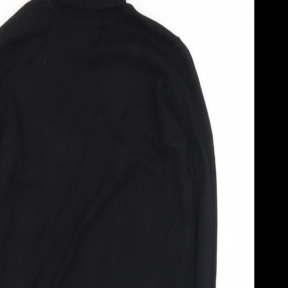 Matalan Womens Black Roll Neck  Viscose Pullover Jumper Size 8