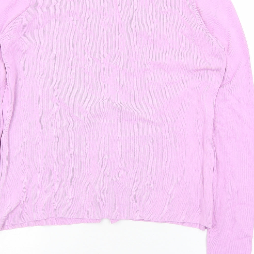 Principles Womens Purple Collared  Viscose Cardigan Jumper Size 16