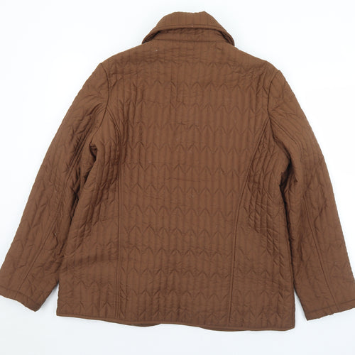 Guisen Womens Brown   Quilted Coat Size M  Zip
