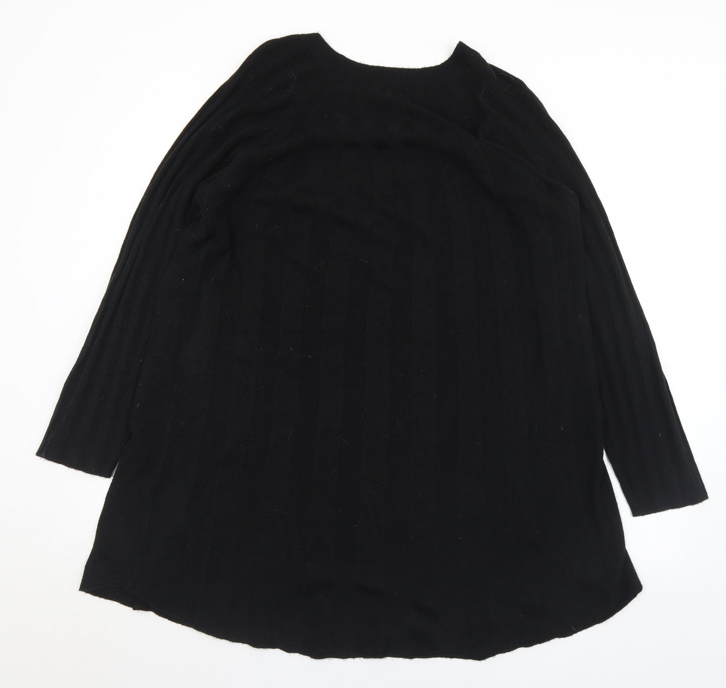 JD Williams Womens Black  Acrylic Jumper Dress  Size 20  Crew Neck  - 20/22