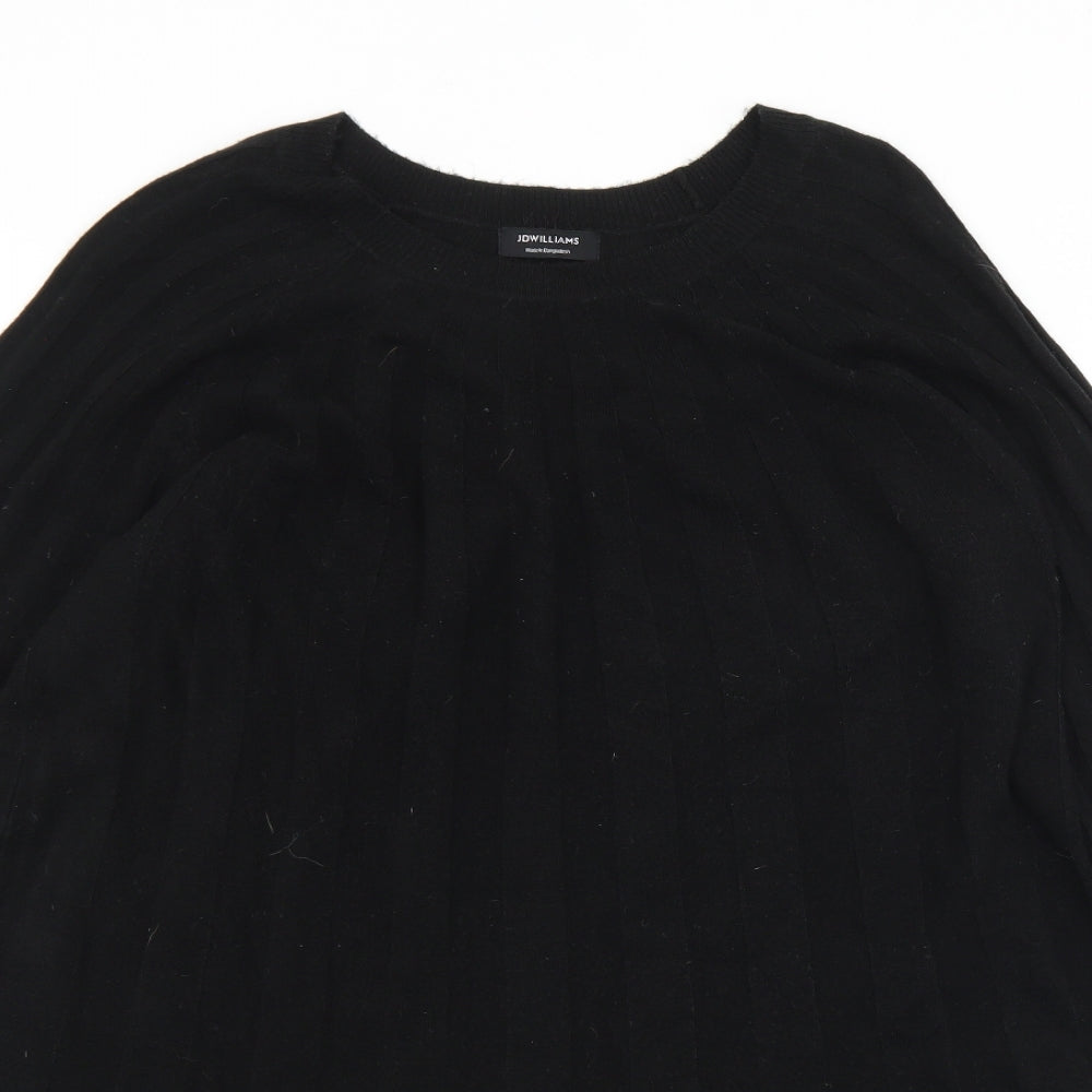 JD Williams Womens Black  Acrylic Jumper Dress  Size 20  Crew Neck  - 20/22