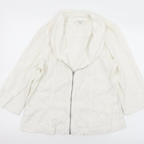 Signature Experican Womens White   Jacket  Size M  Zip