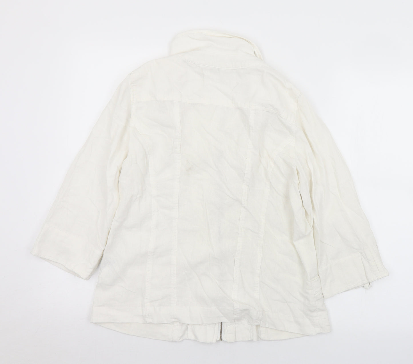 Signature Experican Womens White   Jacket  Size M  Zip