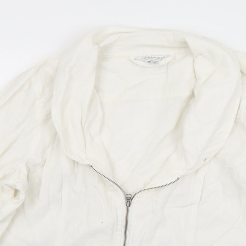 Signature Experican Womens White   Jacket  Size M  Zip