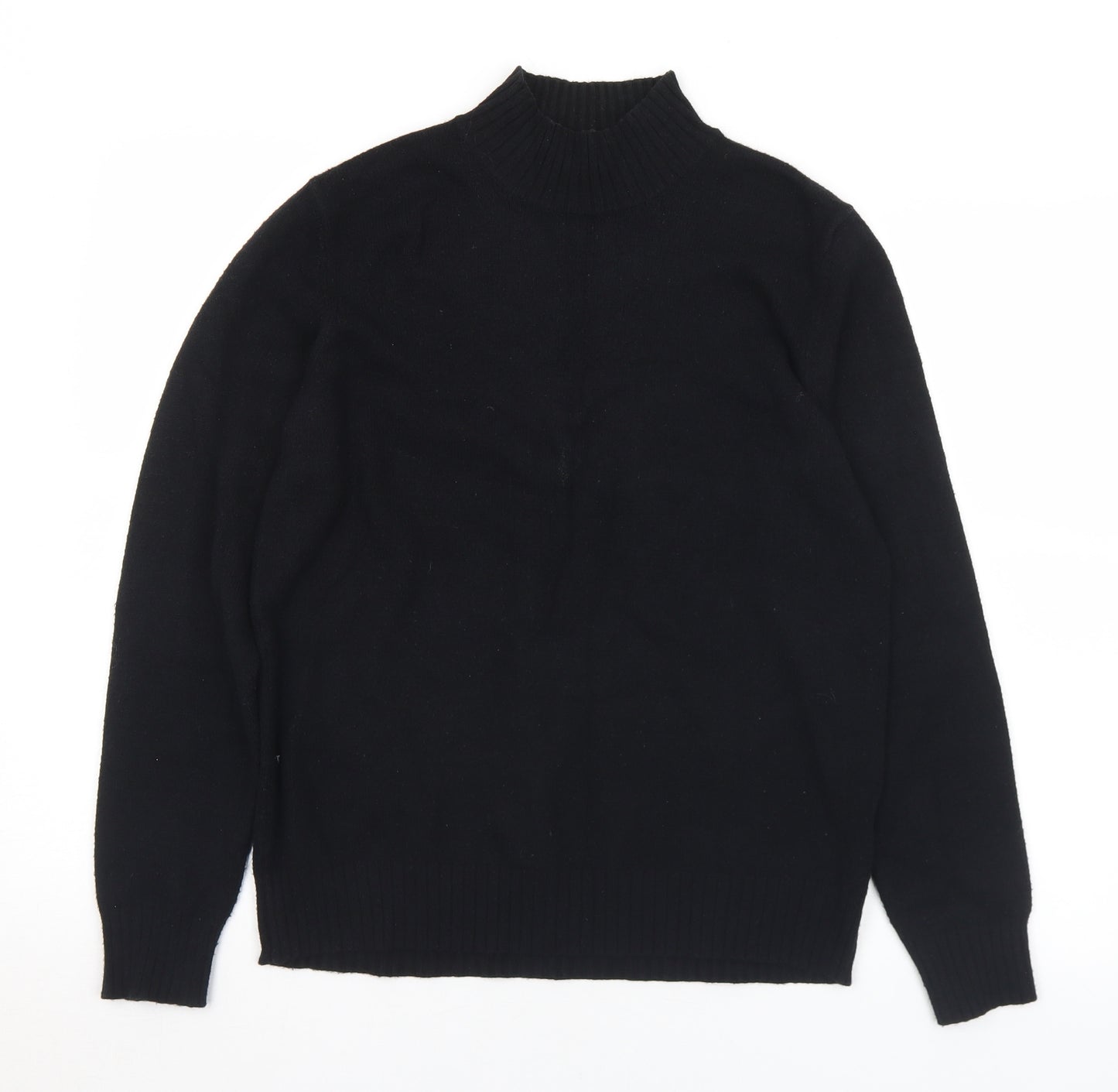 VILA Womens Black Mock Neck  Viscose Pullover Jumper Size M
