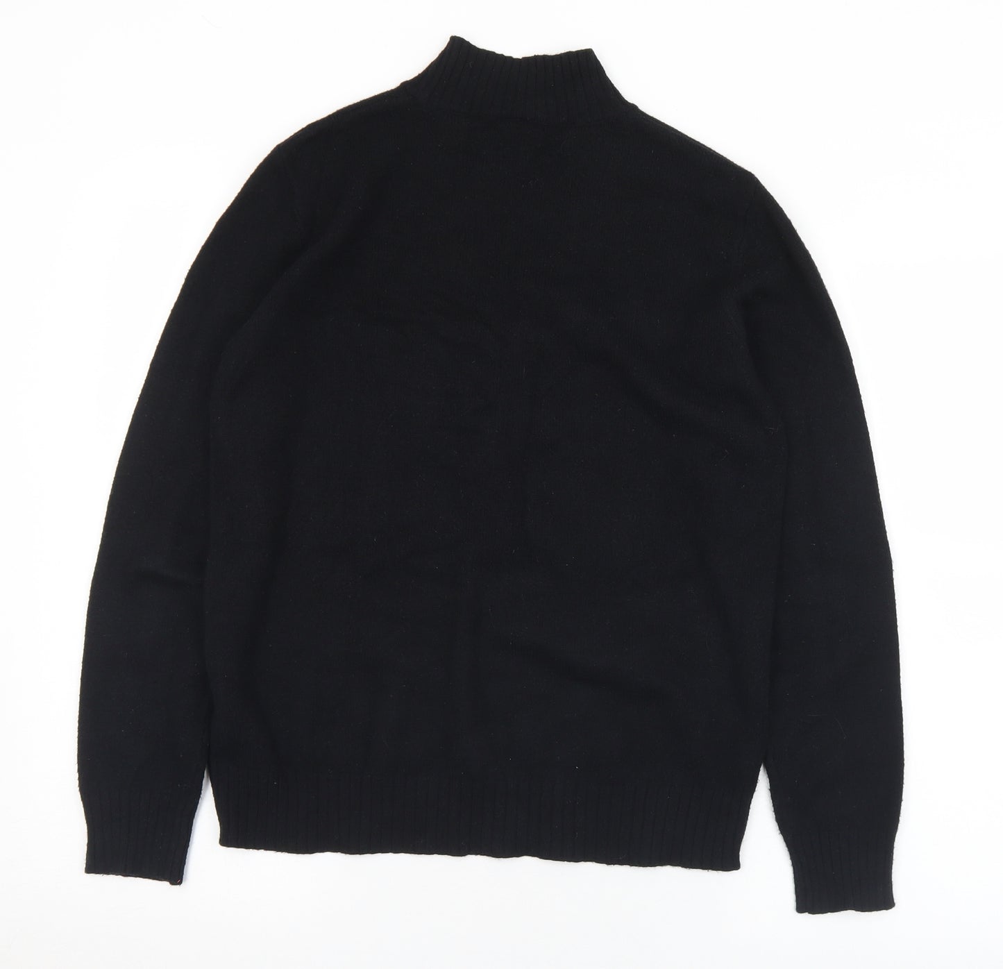 VILA Womens Black Mock Neck  Viscose Pullover Jumper Size M