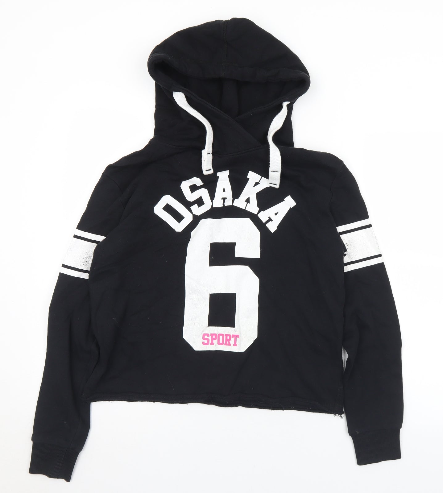 Superdry Womens Black  Cotton Pullover Hoodie Size S   - Osaka 6