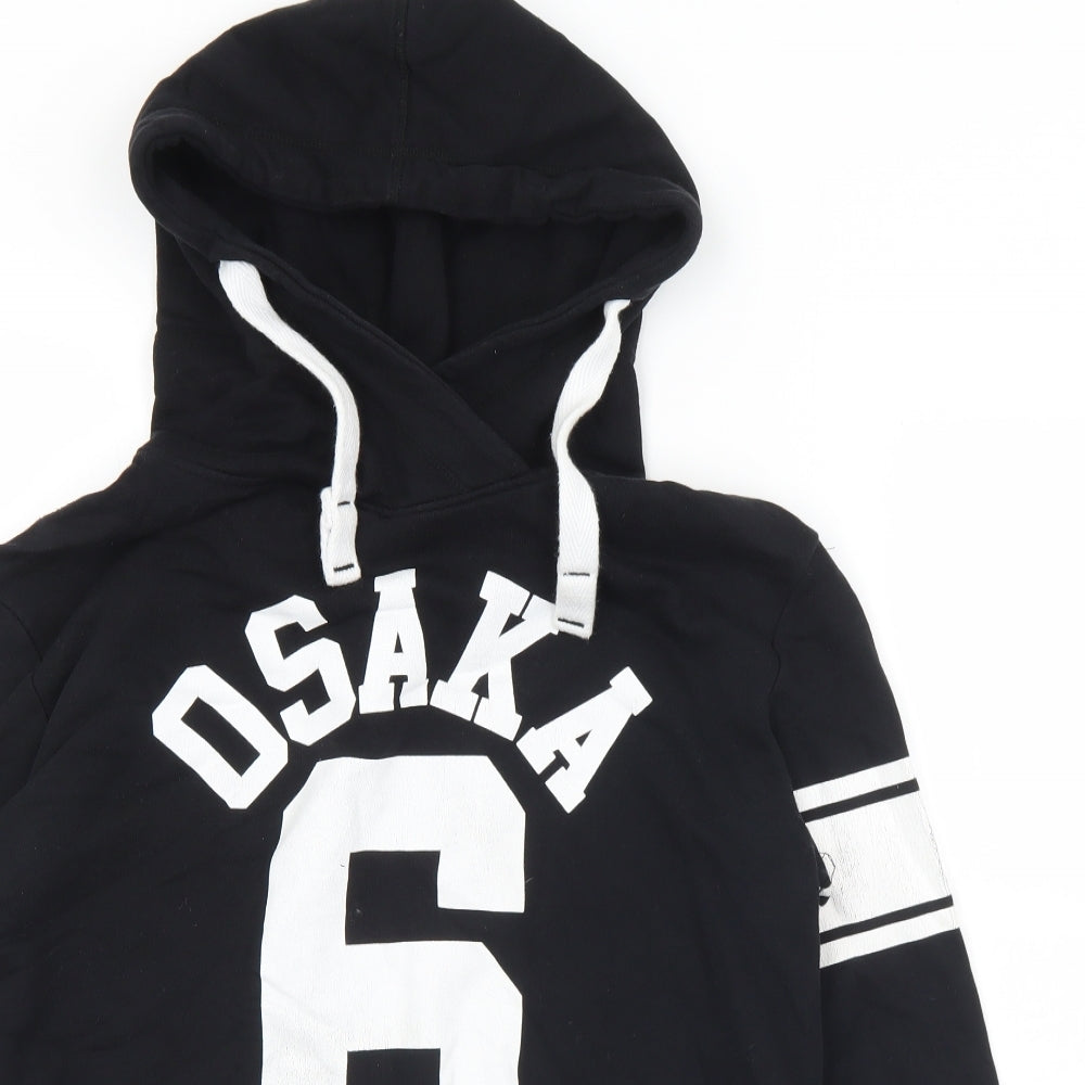 Superdry Womens Black  Cotton Pullover Hoodie Size S   - Osaka 6