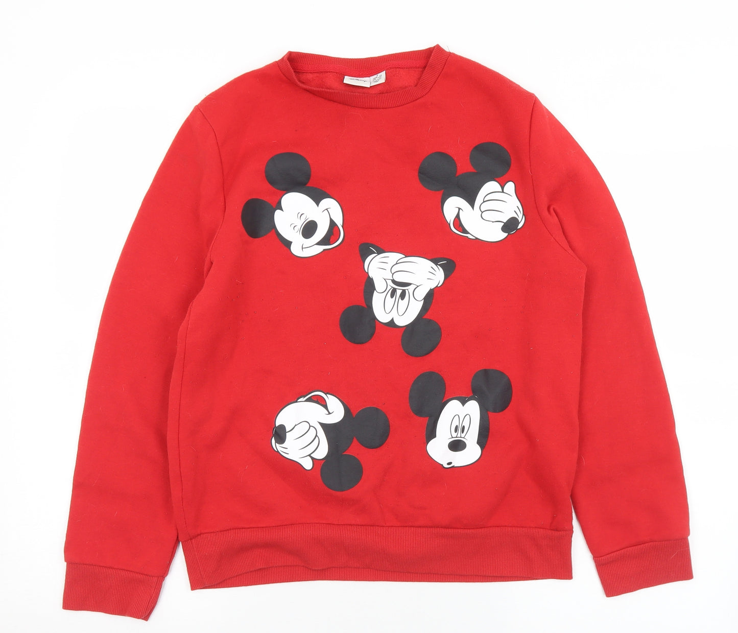 Primark Womens Red  Polyester Pullover Sweatshirt Size 6   - 6-8