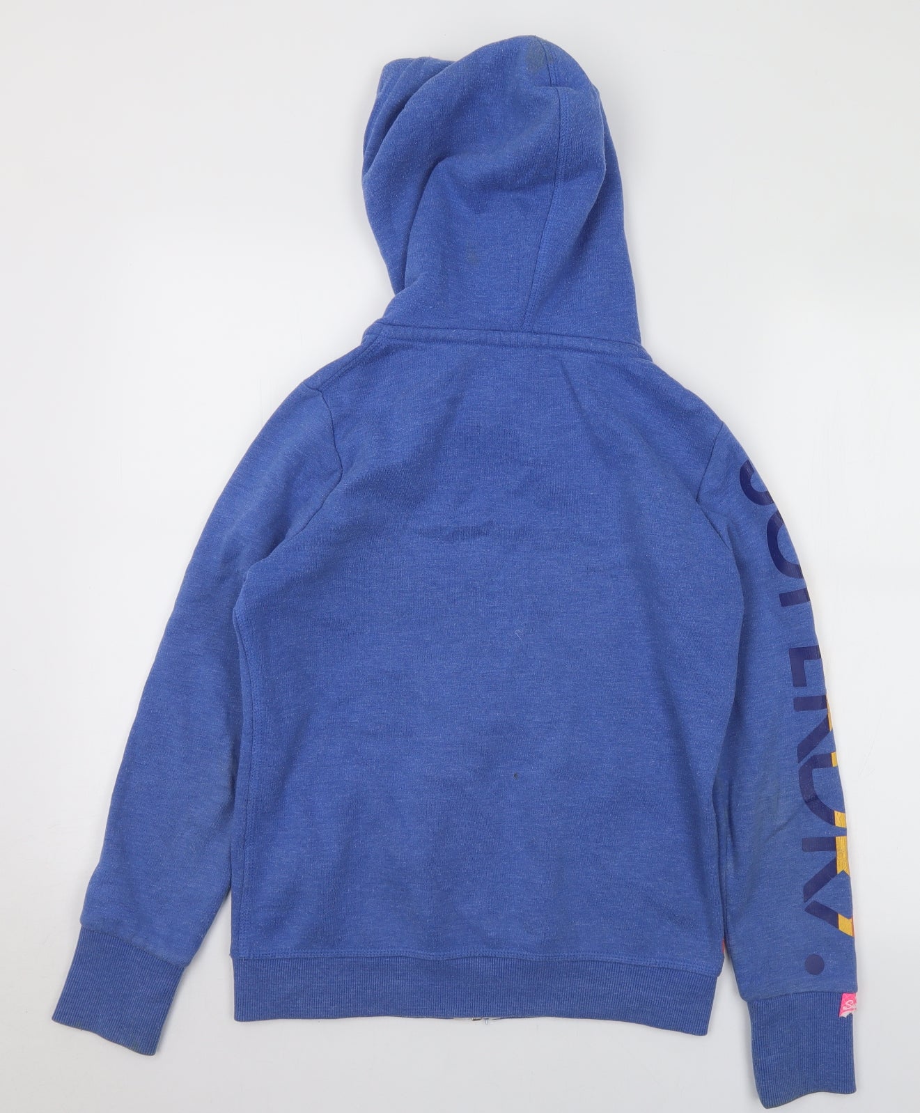 Superdry Womens Blue  Cotton Full Zip Hoodie Size M   - Logo
