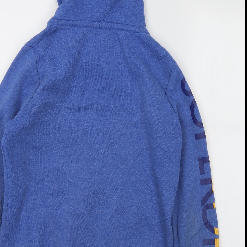 Superdry Womens Blue  Cotton Full Zip Hoodie Size M   - Logo