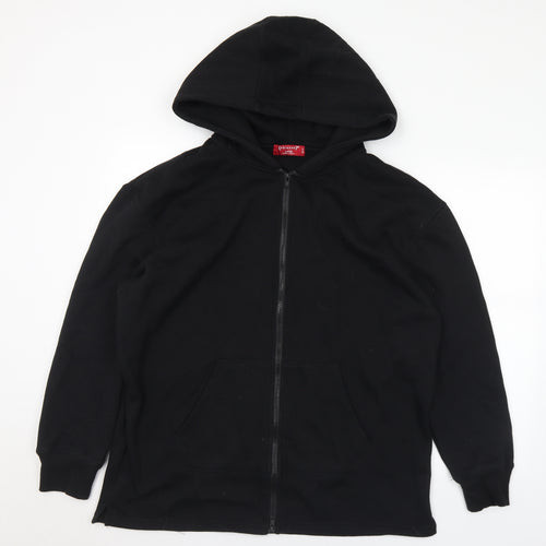 Primark Mens Black  Cotton Full Zip Hoodie Size L   - Inspired
