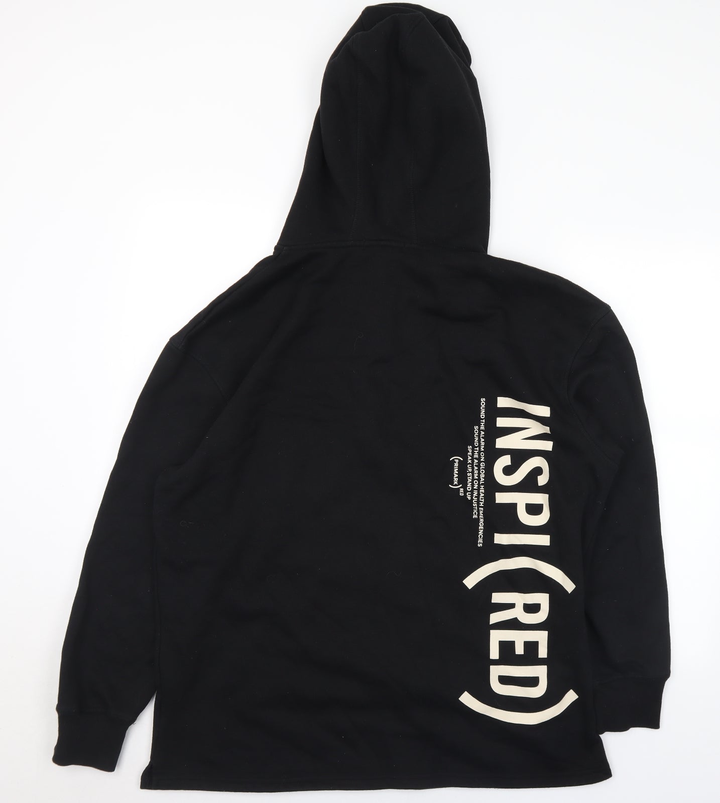 Primark Mens Black  Cotton Full Zip Hoodie Size L   - Inspired