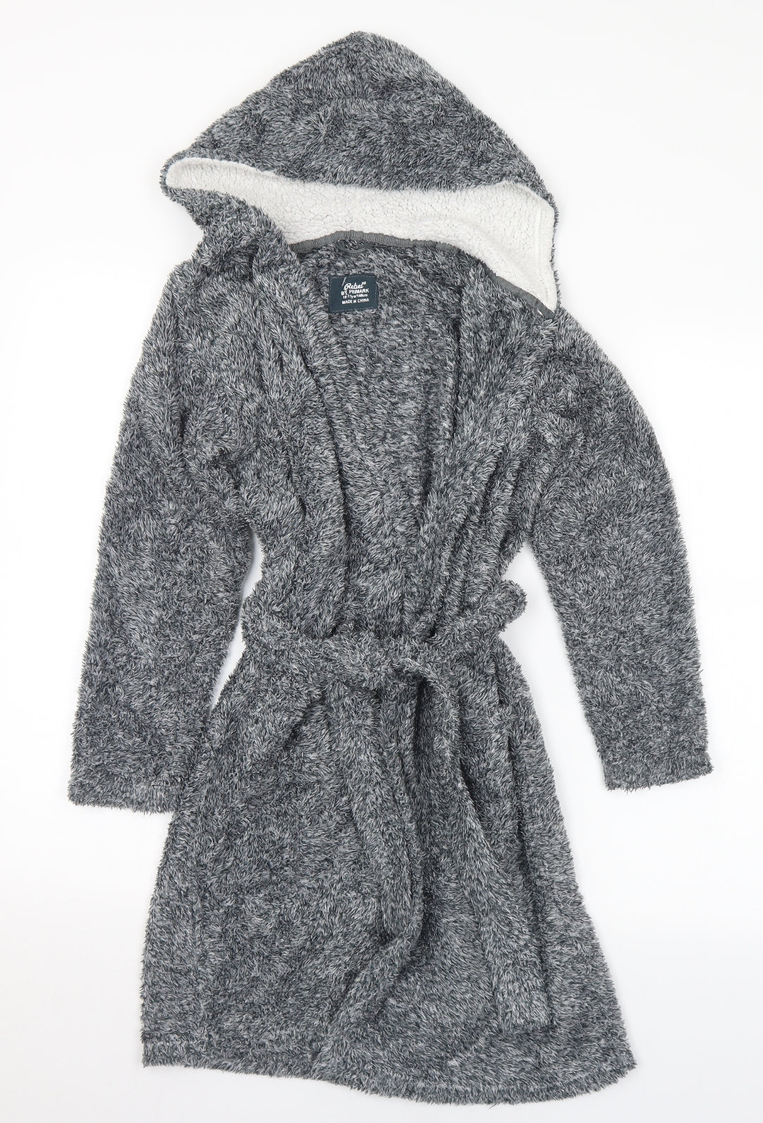 Primark Boys Grey Solid Polyester  Gown Size 10-11 Years  Tie