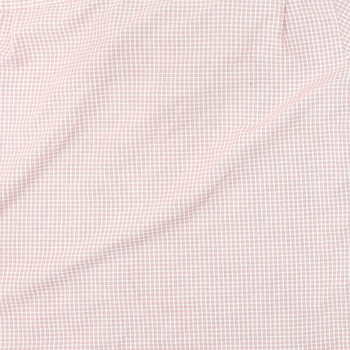 Lincoln Mens Red Check Polyester  Polo Size XL Collared