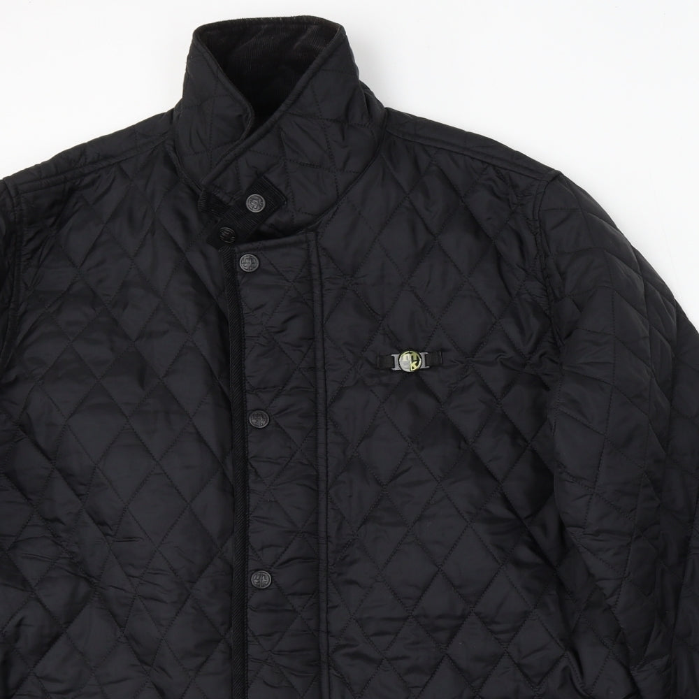 McKenzie Mens Black   Quilted Jacket Size L  Zip