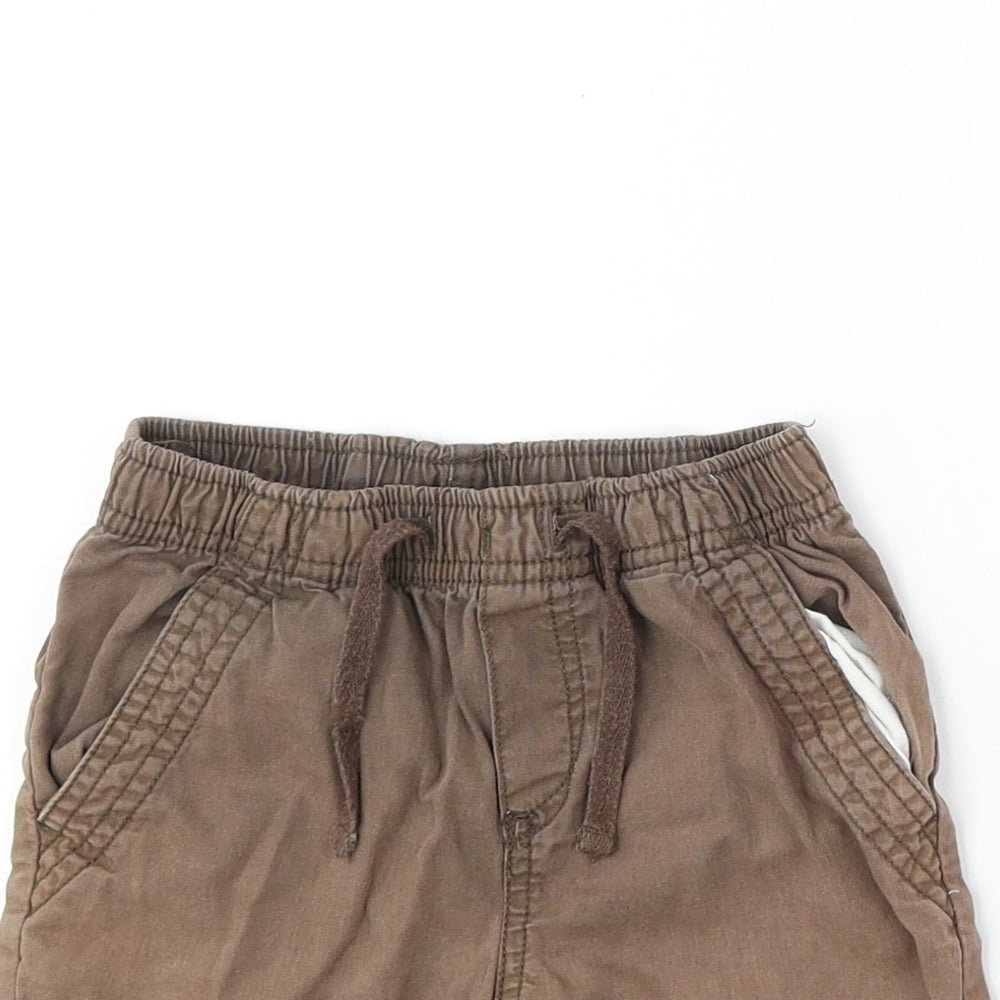 Cherokee Boys Brown  Cotton Bermuda Shorts Size 3-4 Years  Regular