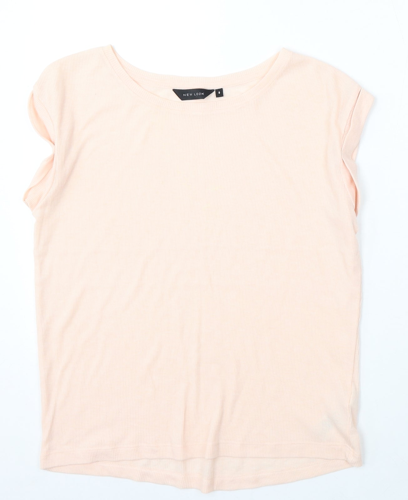 New Look Womens Pink Round Neck  Polyester Pullover Jumper Size 8