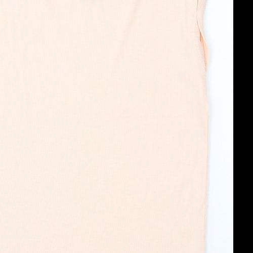 New Look Womens Pink Round Neck  Polyester Pullover Jumper Size 8