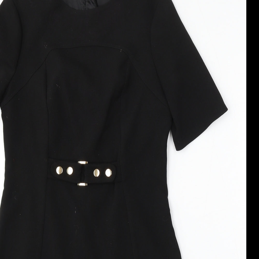 F&F Womens Black  Polyester Shift  Size 10  Round Neck