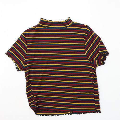 Primark Womens Multicoloured Round Neck Striped Polyester Pullover Jumper Size L