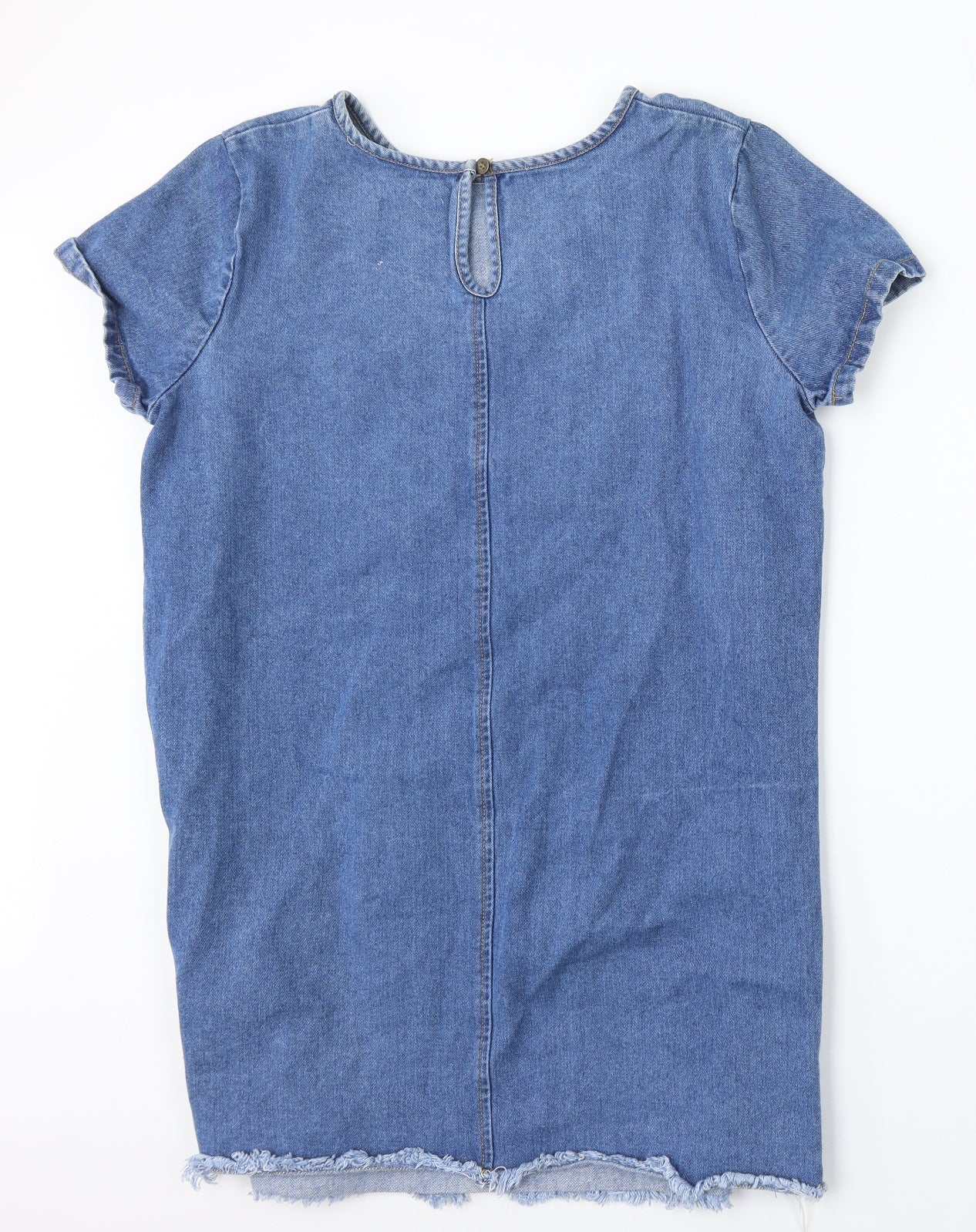 Denim Co Womens Blue  Cotton T-Shirt Dress  Size 16  Round Neck