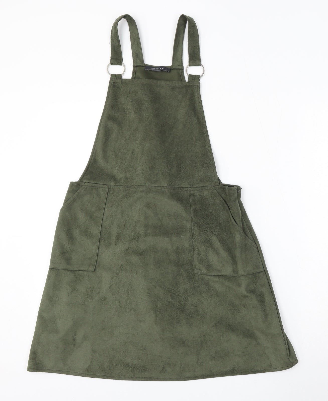 Primark Womens Green  Polyester Pinafore/Dungaree Dress  Size 16  Square Neck