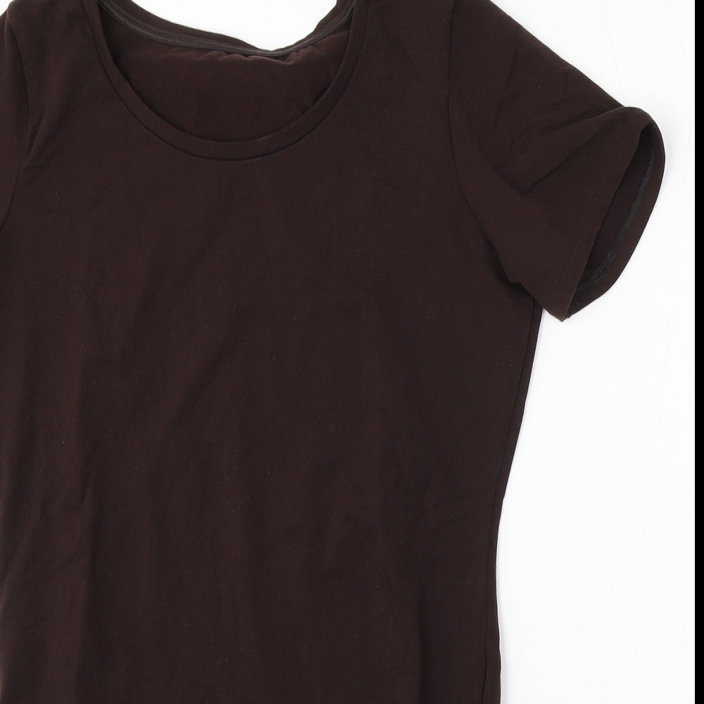 Marks and Spencer Womens Brown  Nylon Bodysuit One-Piece Size 20  Snap