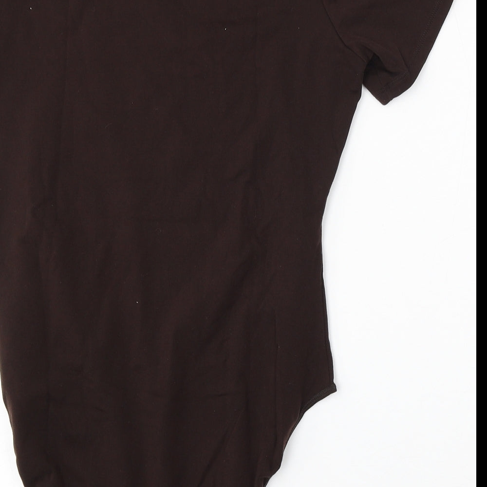 Marks and Spencer Womens Brown  Nylon Bodysuit One-Piece Size 20  Snap
