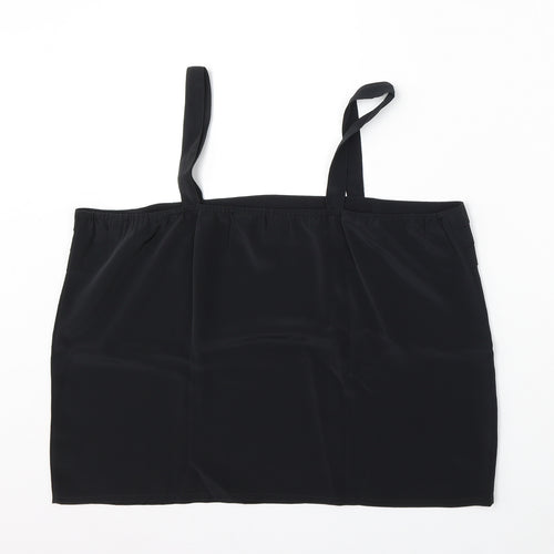 Today's essential Womens Black  Polyester Basic Tank Size 18 Square Neck