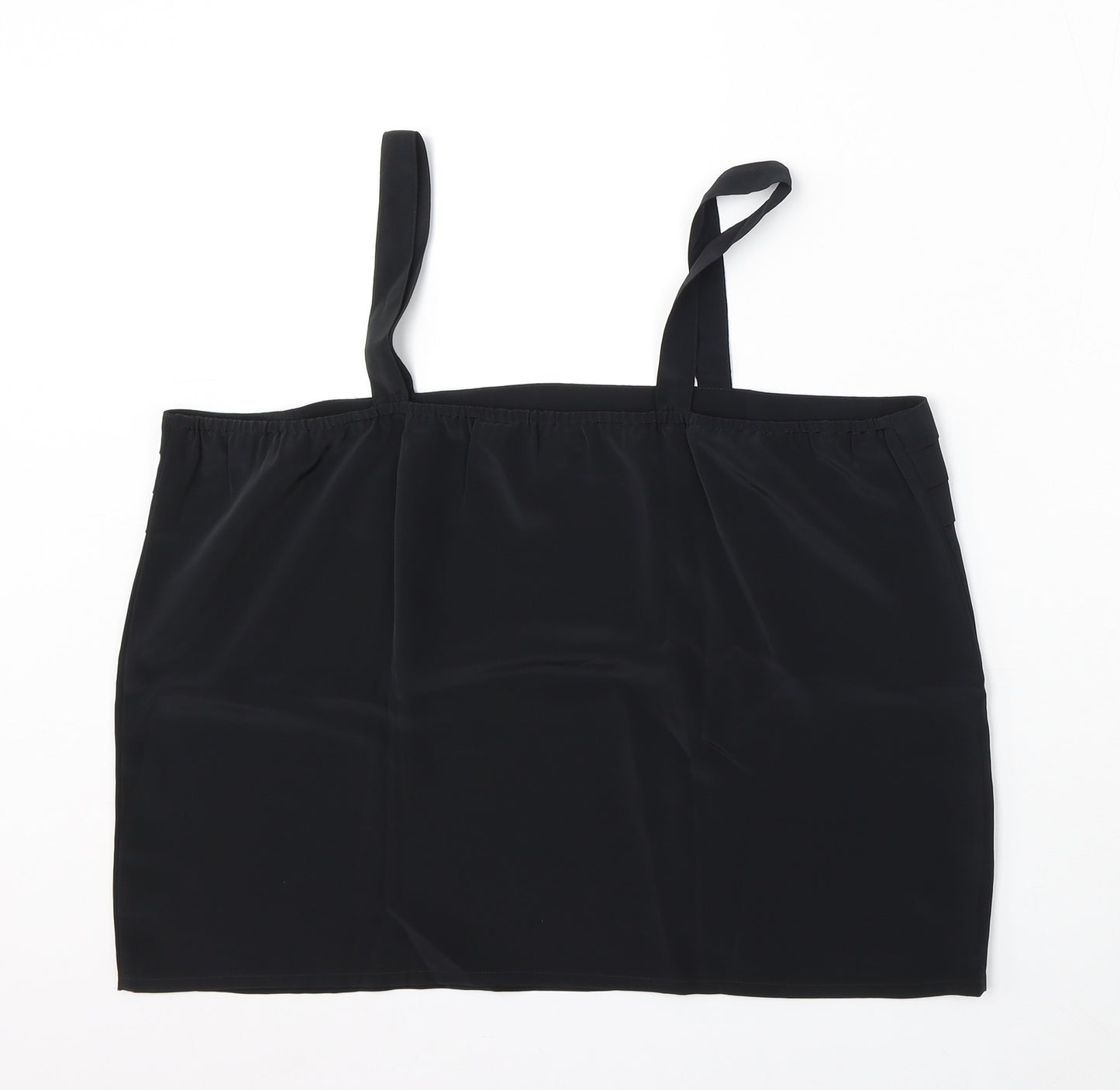 Today's essential Womens Black  Polyester Basic Tank Size 18 Square Neck