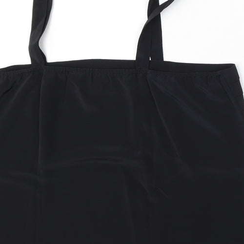 Today's essential Womens Black  Polyester Basic Tank Size 18 Square Neck