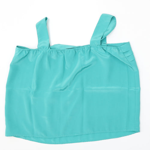 Classic Woman Womens Blue  Polyester Basic Tank Size 20 Square Neck