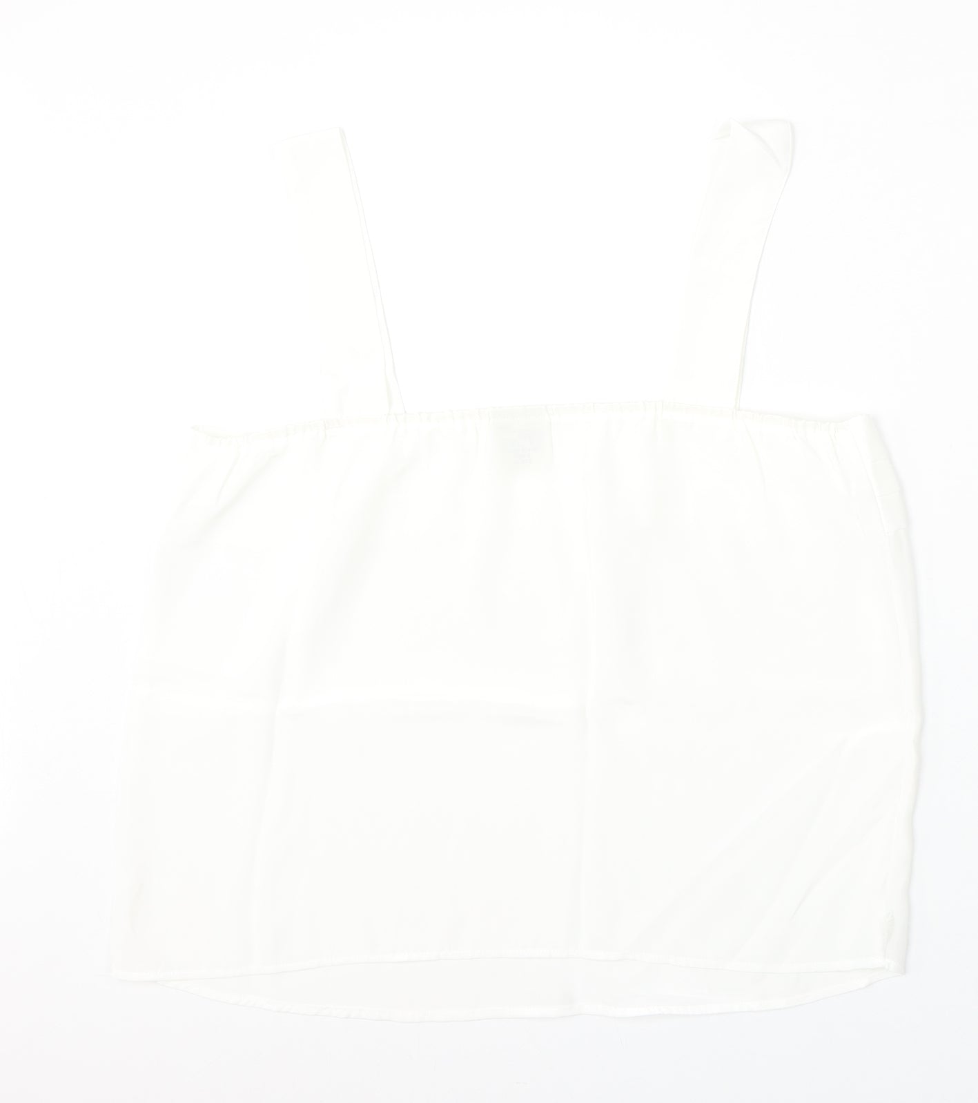 Classic Woman Womens White  Polyester Basic Tank Size 18 Square Neck