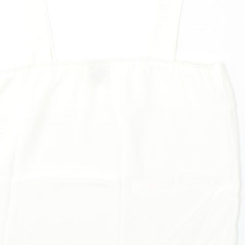 Classic Woman Womens White  Polyester Basic Tank Size 18 Square Neck