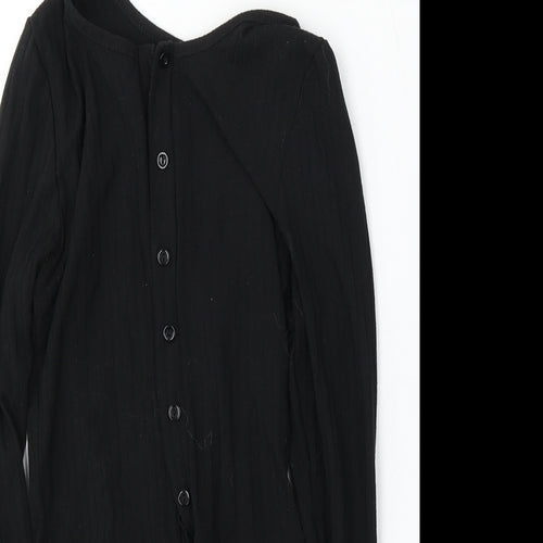 Miss Pap Womens Black  Polyester Bodysuit One-Piece Size 6