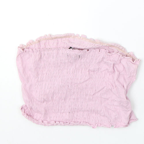 New Look Womens Pink  Polyester Basic Tank Size S Square Neck