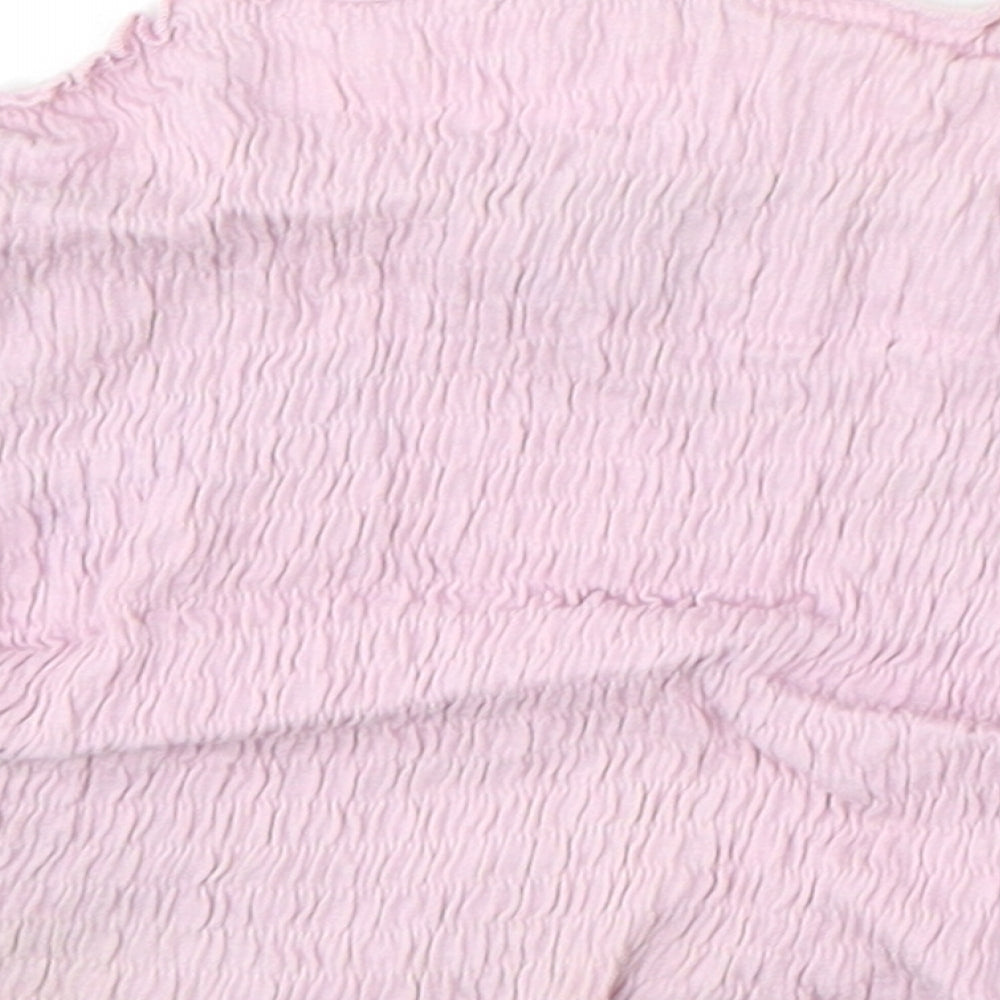 New Look Womens Pink  Polyester Basic Tank Size S Square Neck