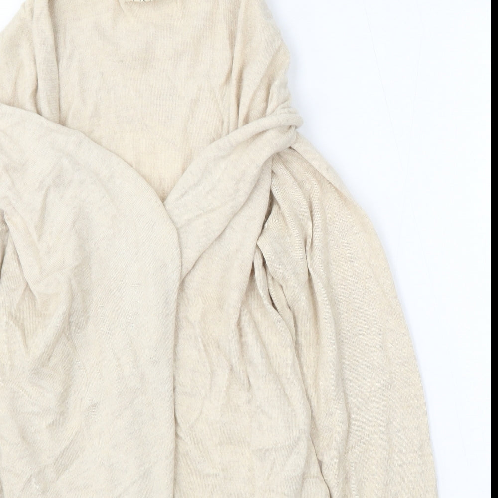 NEXT Womens Beige V-Neck  Viscose Cardigan Jumper Size 12