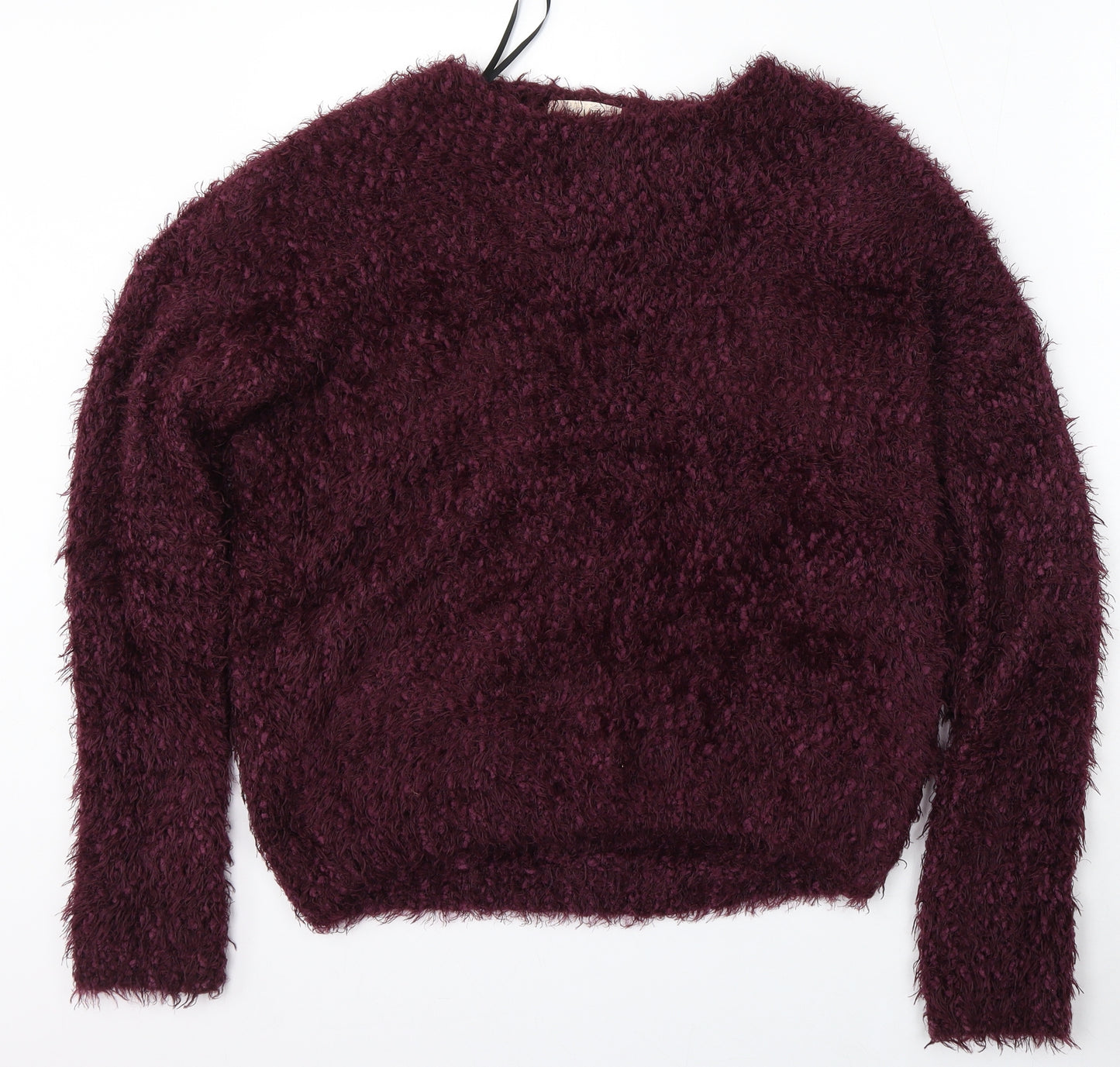 New Look Womens Red Round Neck  Polyester Pullover Jumper Size L