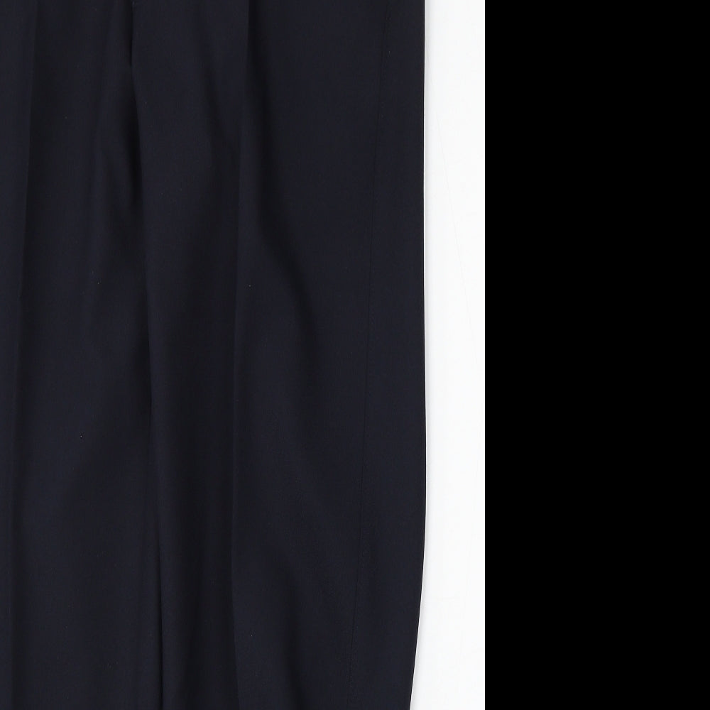 Marks and Spencer Mens Blue  Wool Trousers  Size 36 L31 in Regular